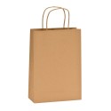 Bolsa de papel kraft com alças onduladas