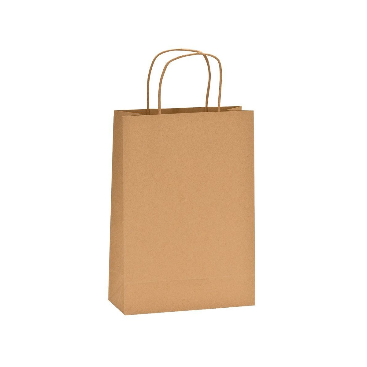Bolsa de papel kraft com alças onduladas