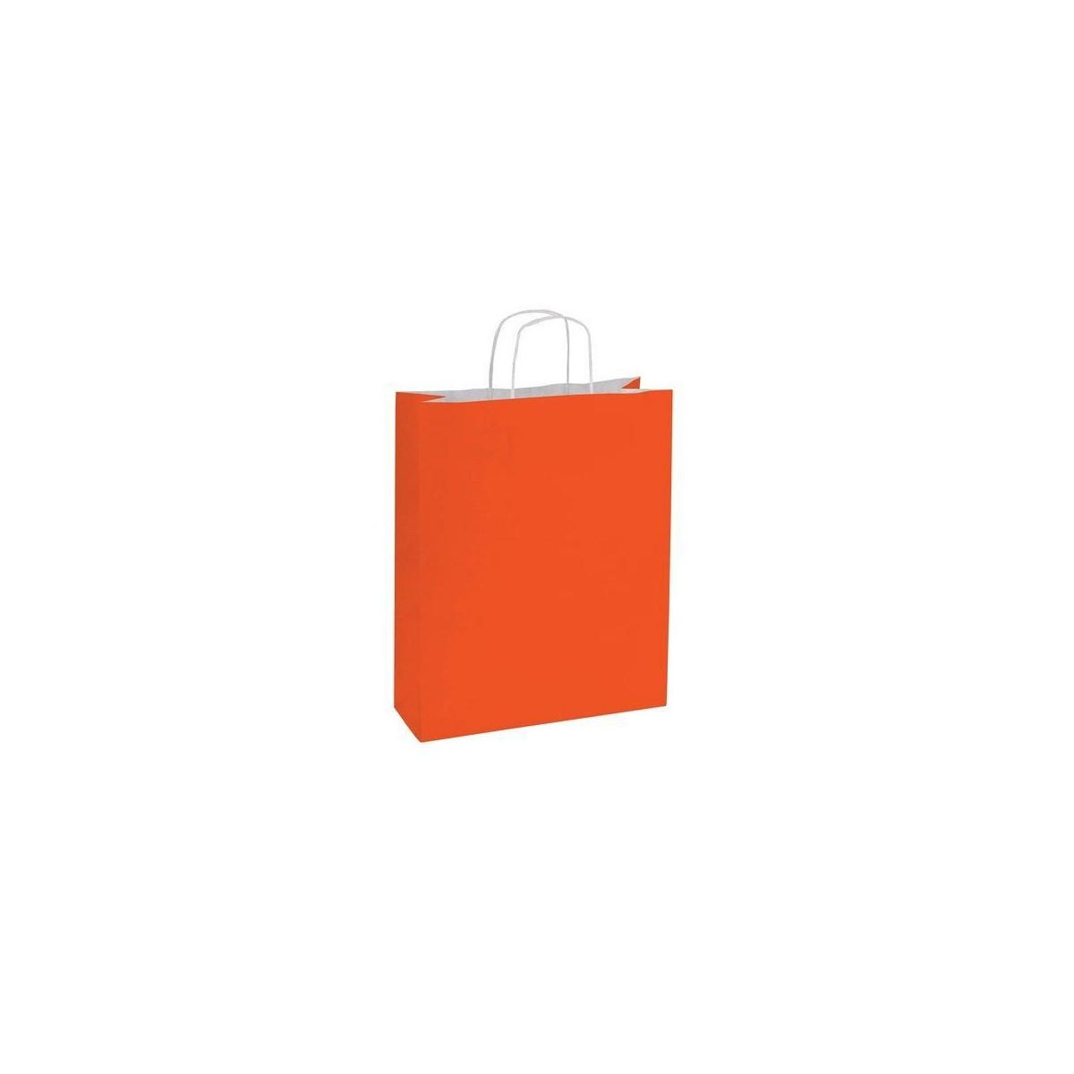 Saco kraft coral laranja com alça curly