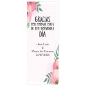 Adesivo personalizado para casamento com flores