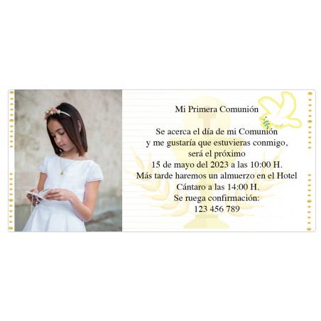 Convite De Comunhão Com Foto