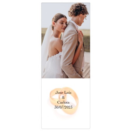 Adesivo de aliança de casamento personalizado com foto