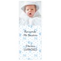 Adesivo celeste com foto personalizada para batizado