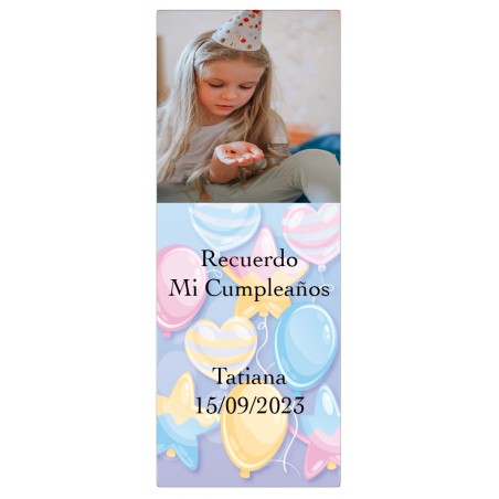 Adesivo de foto de aniversário personalizado