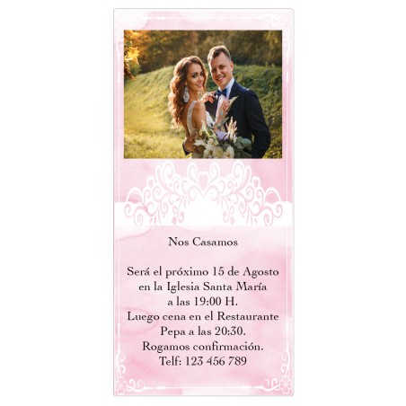 Convites de casamento com foto baratos personalizados
