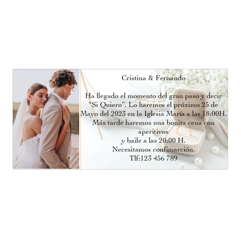 Convites de casamento com foto dos noivos personalizada