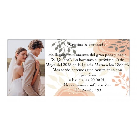 Convites de casamento personalizados com foto