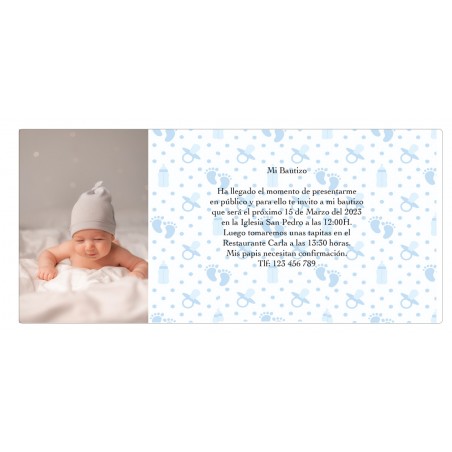 Convites de batismo personalizados com foto da criança