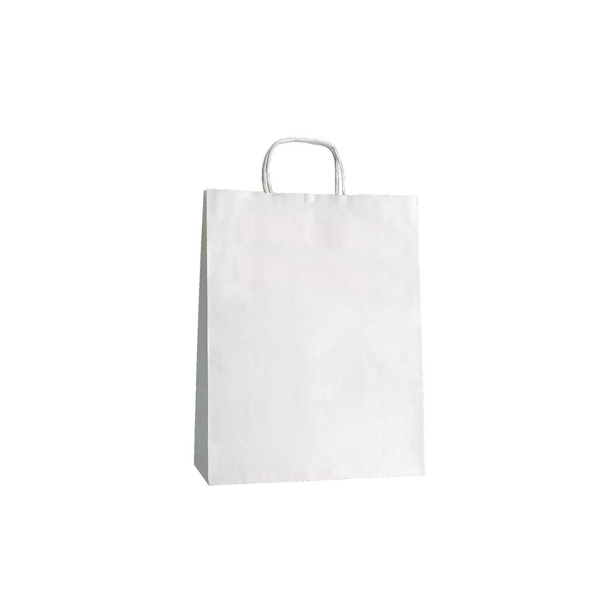 Saco kraft branco com alça torcida
