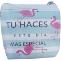 Ventilador chinelos bolsa de ombro bolsa e caneta esferográfica em bolsa de flamenco