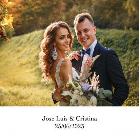 Adesivo personalizado 5 x 5 com foto e texto