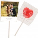 Pirulitos personalizados com fotos e texto para casamentos, batizados, comunhões, aniversários e empresas.