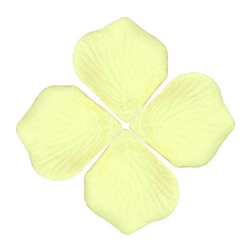 Pétalas de Rosa Artificial em Cor Creme para Decoração de Eventos