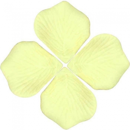 Pétalas de Rosa Artificial em Cor Creme para Decoração de Eventos