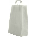 Bolsa de papel celulosa cor prata alça plana