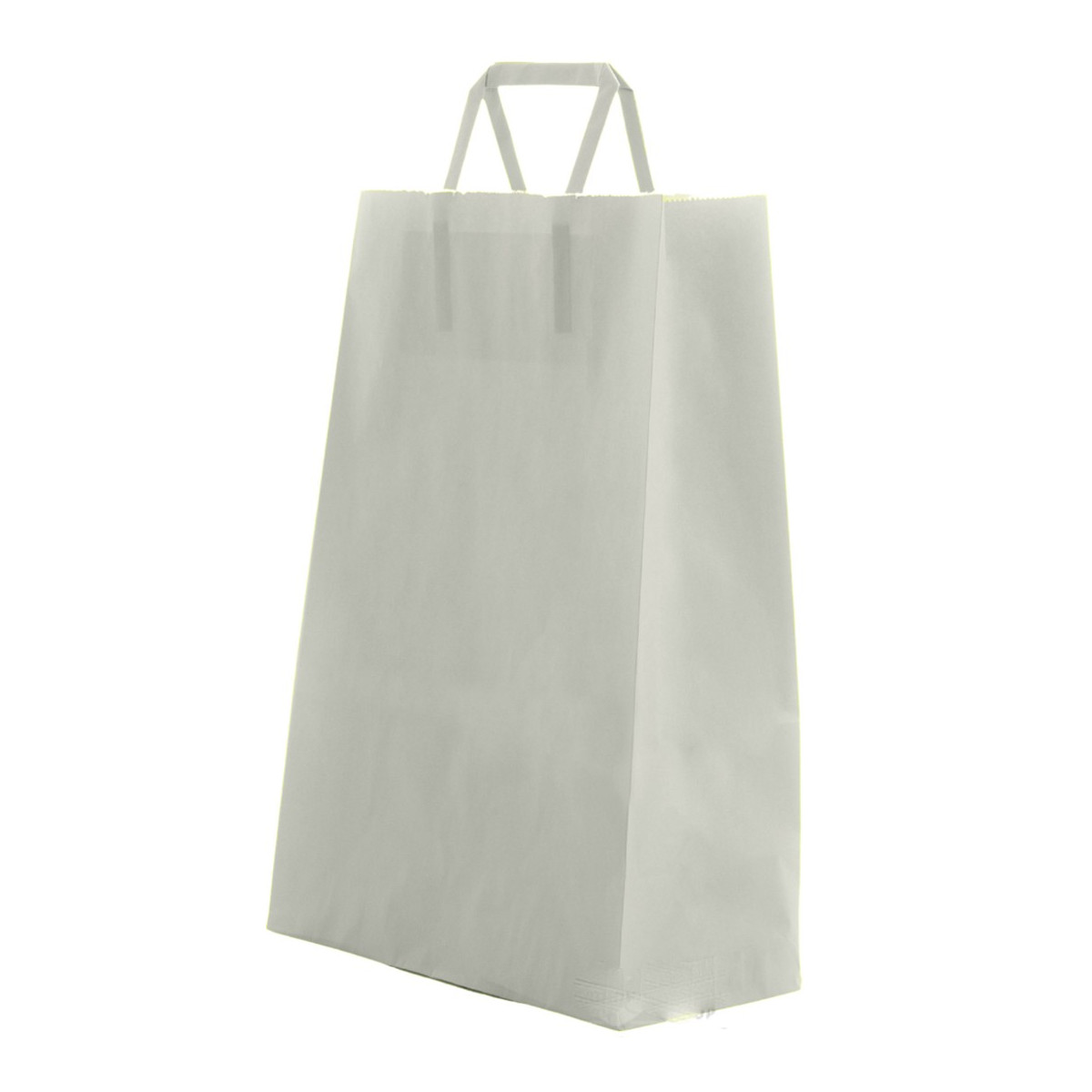 Bolsa de papel celulosa cor prata alça plana