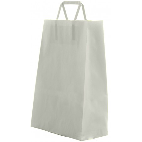 Bolsa de papel celulosa cor prata alça plana