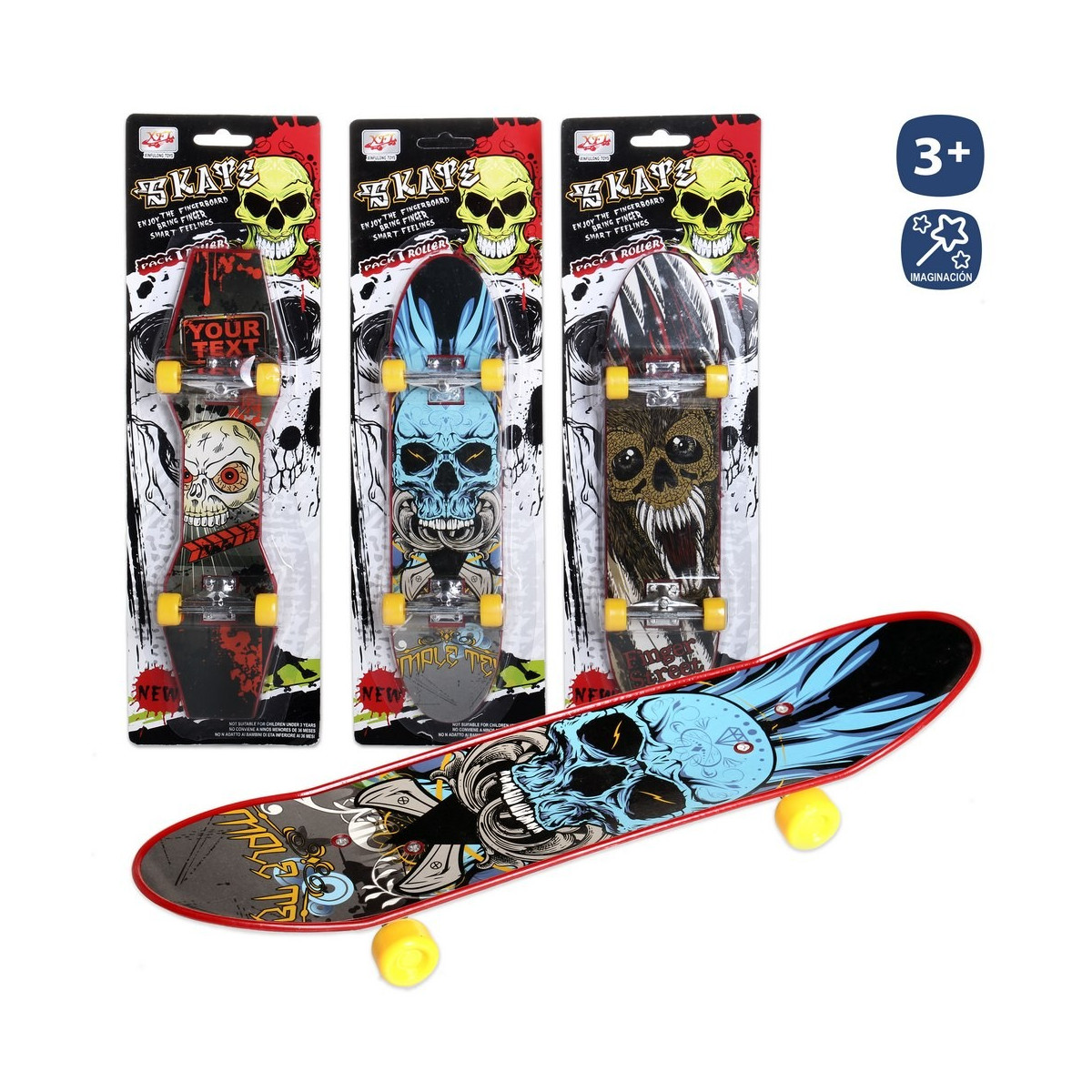 Skate decorado 3 c 27 cm