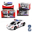 Carro de polícia metal autoworld 3 m 9 cm