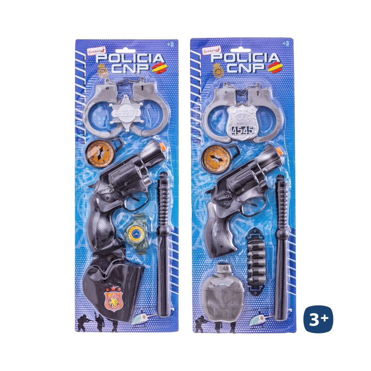 Conjunto polícia s 7 19 cm