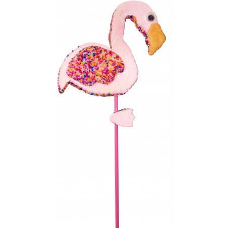 Pirulito de nuvem em forma de flamingo