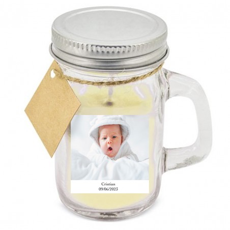Vela Aromática Personalizada Com Foto E Texto Para...