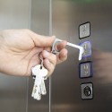 Chaveiro higiênico anti-contato de aço inoxidável
