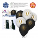 Balões estampados 0 branco preto