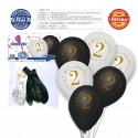 Balões estampados 2 preto branco