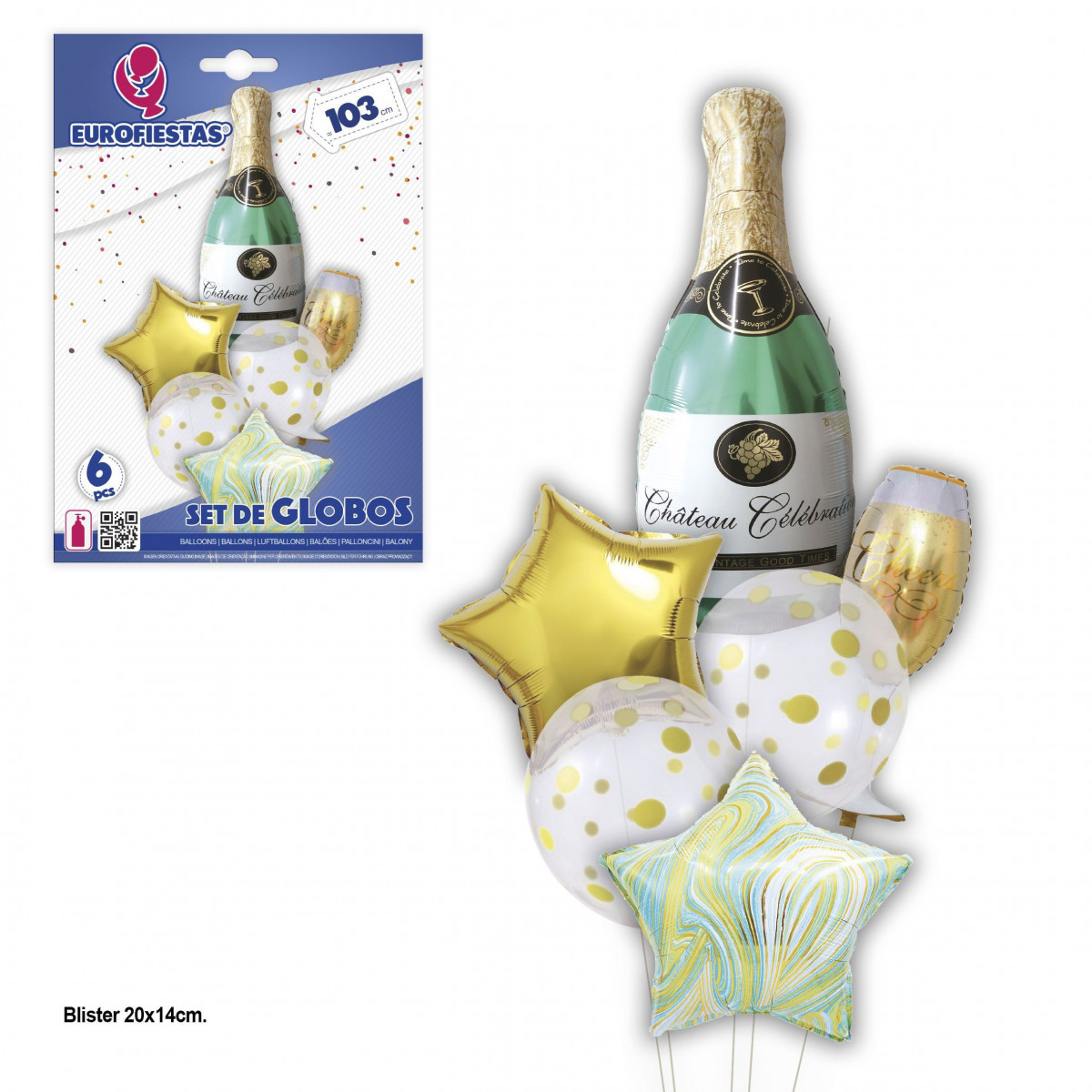 Conjunto de balão garrafa Cava