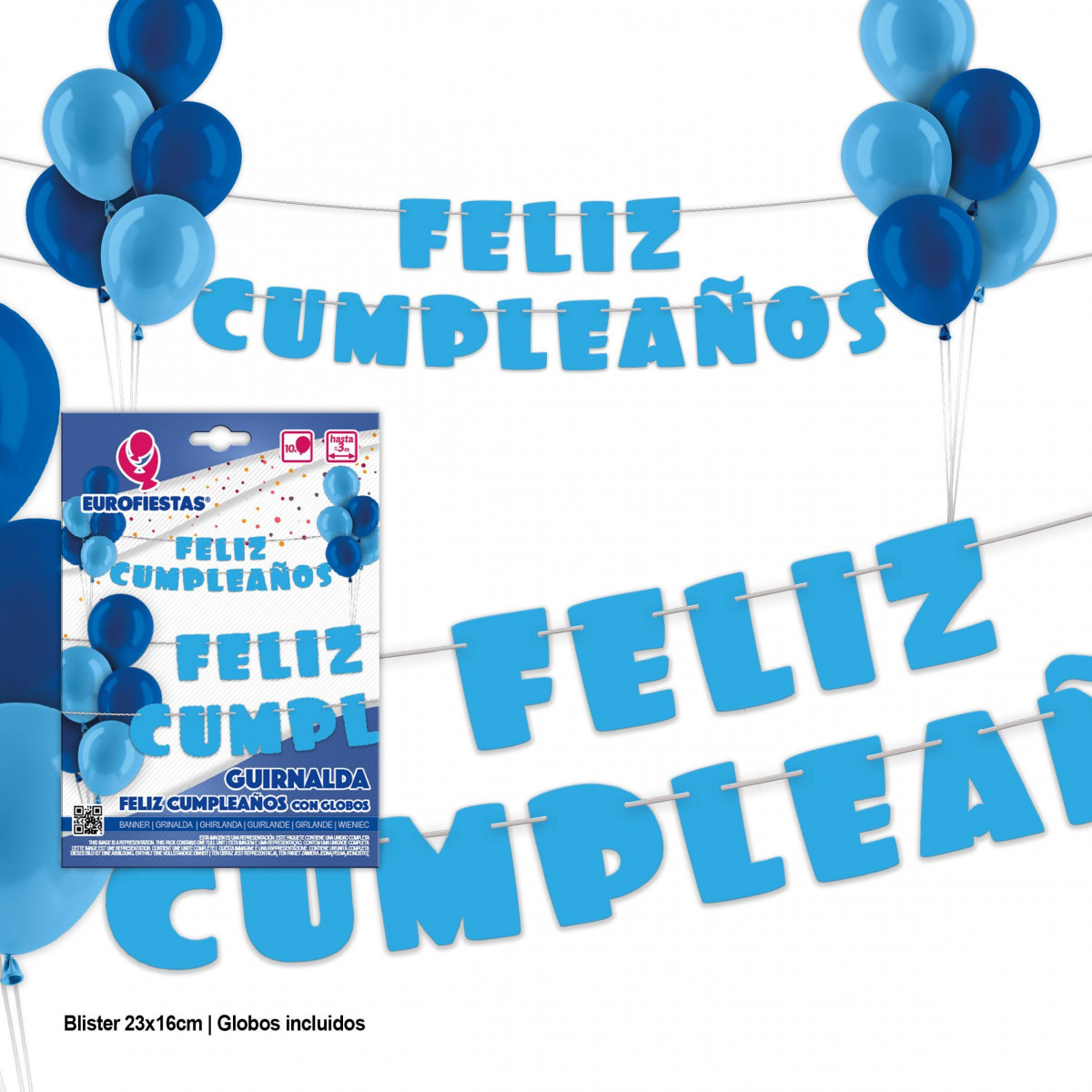 Guirlanda Aniversário De Feltro - Decorativa Com Pompons