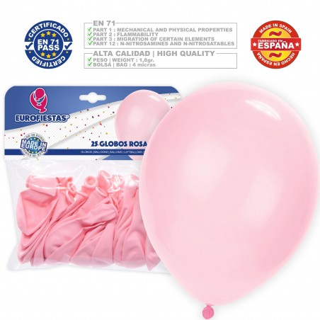 Balões pastel 30cm rosa 25