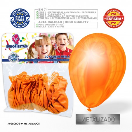 Balões metal pêssego 30u