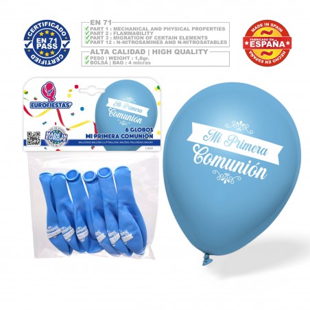 Balões 1ª Comunhão M2 Azul