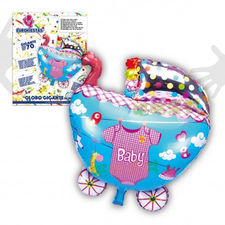 Globo de poliamida com formato de carrinho 70cm.