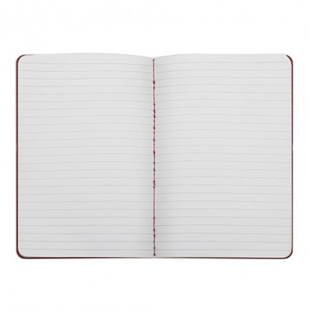 Caderno ecológico com lombada costurada e 30 folhas pautadas