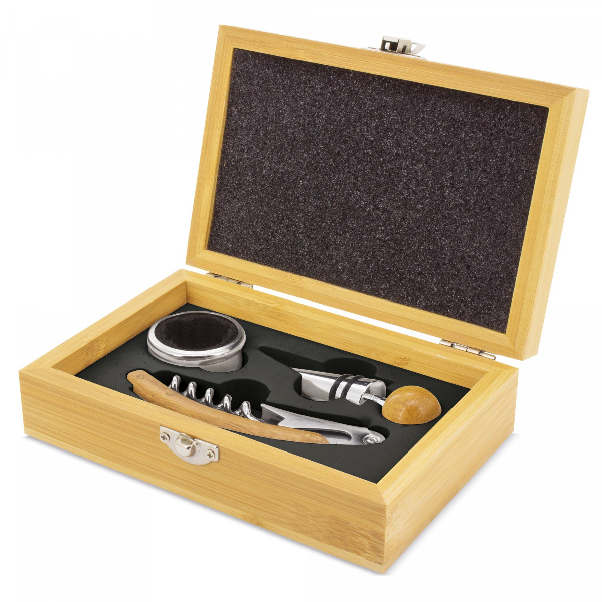 Conjunto de vinho bambu siena