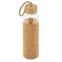 Garrafa de vidro com rolha de bambu cortiça