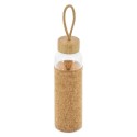Garrafa de vidro com rolha de bambu cortiça