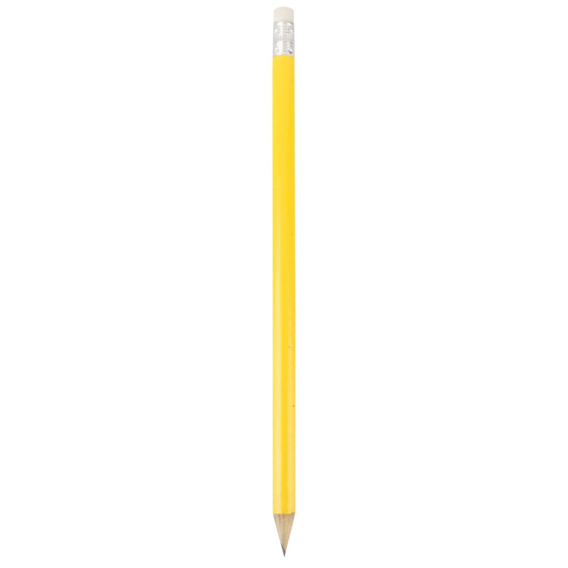 Lápis de borracha de madeira amarela