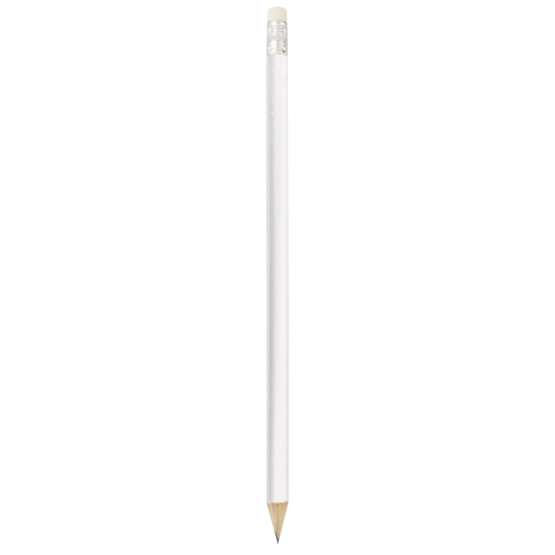 Lápis de borracha branca de madeira