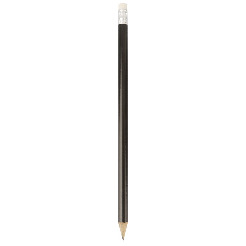 Lápis de borracha preta de madeira