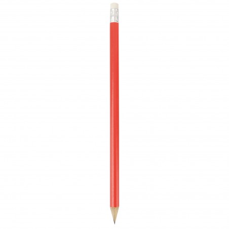 Lápis de borracha vermelha de madeira