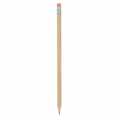 Lápis com borracha cor laranja