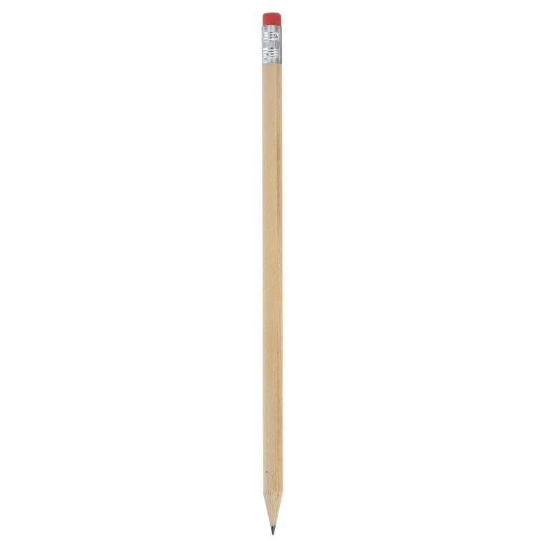 Lápis de madeira com borracha vermelha