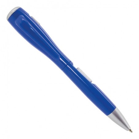 Caneta azul original com lanterna
