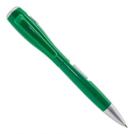 Caneta verde original com lanterna