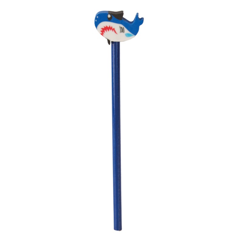 Lápis de madeira de tubarão azul