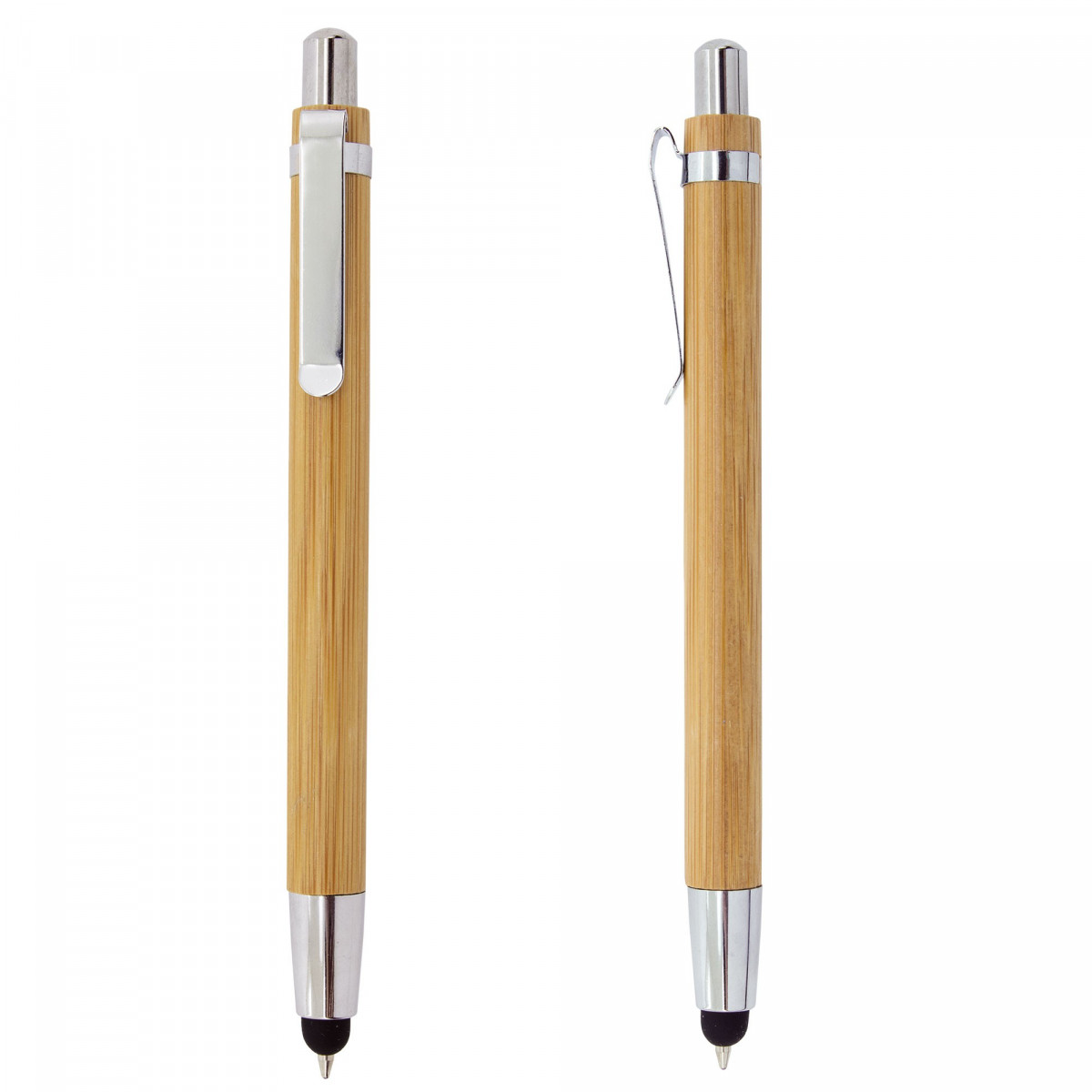Caneta de Bambu com Ponta Touch Elegância e Funcionalidade em um Só Acessório