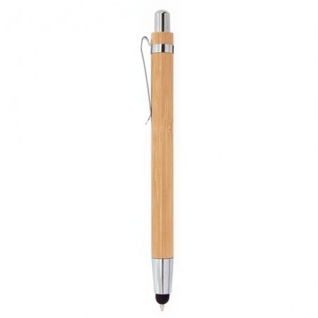Caneta de Bambu com Ponta Touch Elegância e Funcionalidade em um Só Acessório